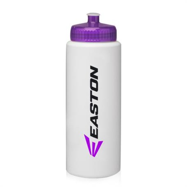 USA Made 32 oz. HDPE Plastic Sports Water Bottles w/ Custom Logo