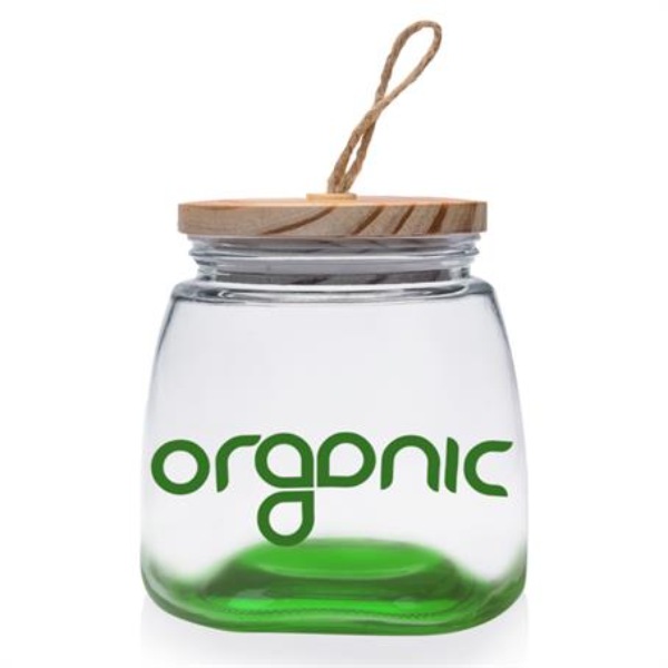 64 oz. Glass Candy Jars with Suction Wooden Lid