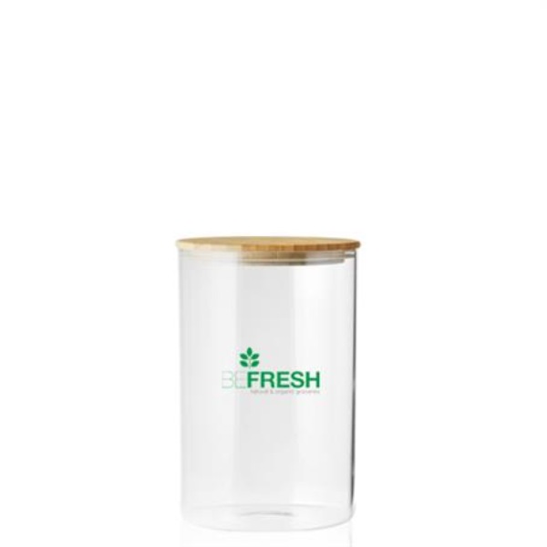 37 oz. Borosilicate Glass Storage Jars with Bamboo Lids