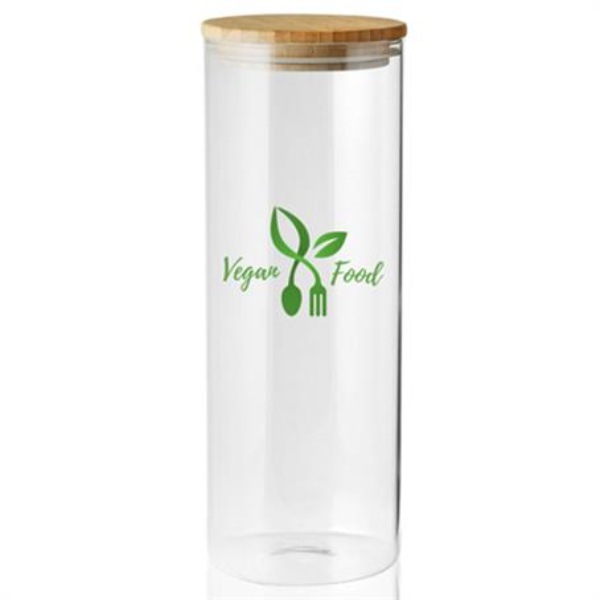 64 oz. Borosilicate Glass Candy and Storage Jars with Bamboo Lids