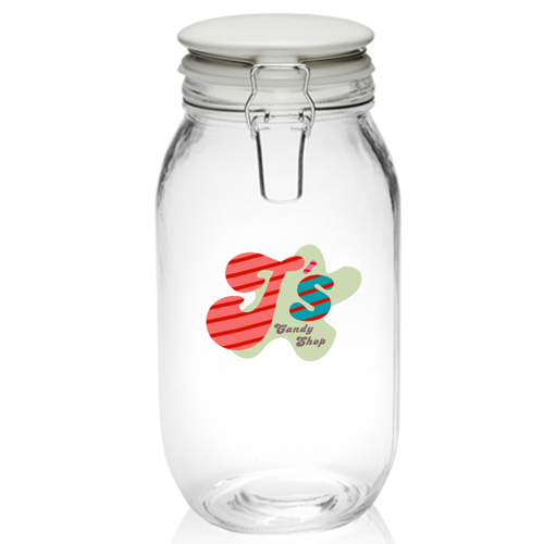 51 oz. Elrow Clip Top Glass Storage Jars With Air Tight Seal