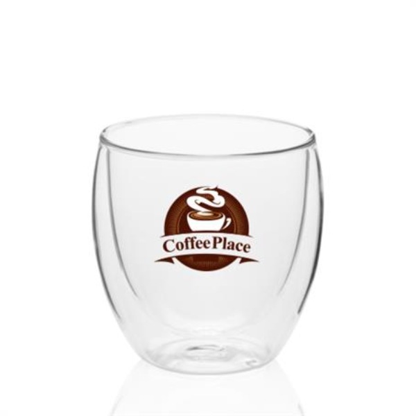 8.75 oz. Lagos Small Lightweight Double Wall Custom Glasses