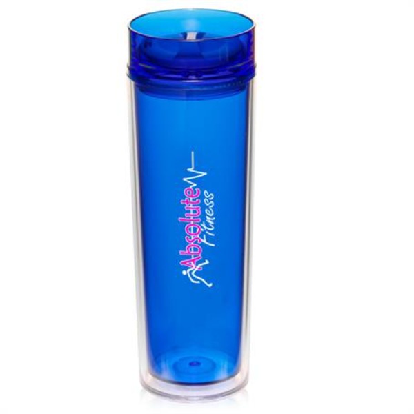 16 oz. BPA Free Plastic Double Wall Slim Tumblers w/ Custom logo