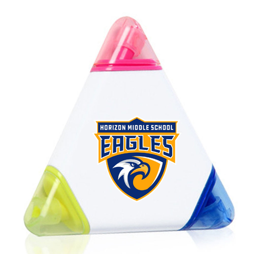 Custom Printed Triangle Three Color Highlighter