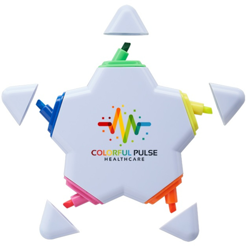 Custom Printed 5 Color Star Shaped Highlighter