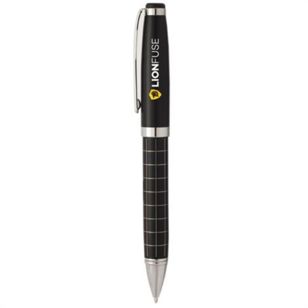 Metal Onyx Grid Ballpoint Pens