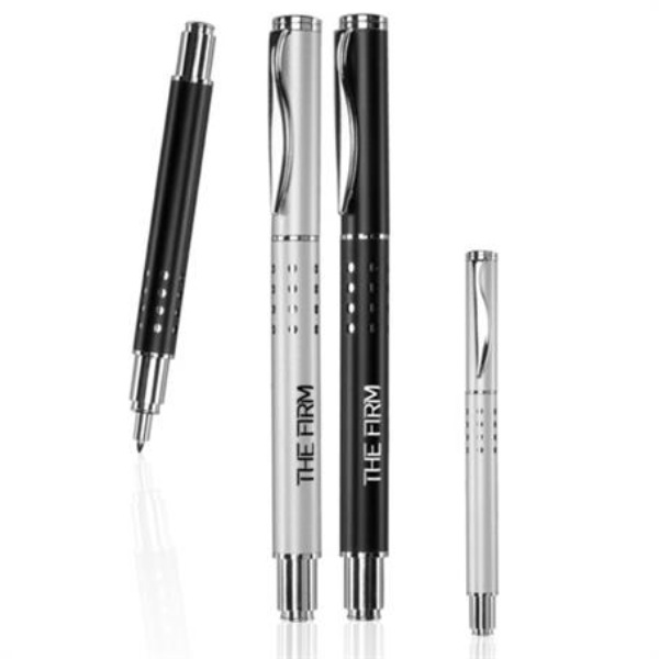 Custom Swerve Clip Metal Rollerball Pens with Logo