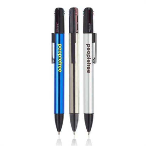 Metal Bierce 4-In-1 Ink Pens
