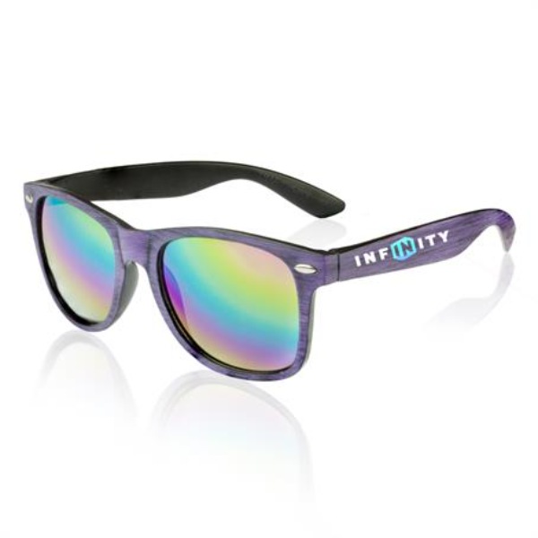 Woodgrain Matte Finish Sunglass w/ Custom Logo