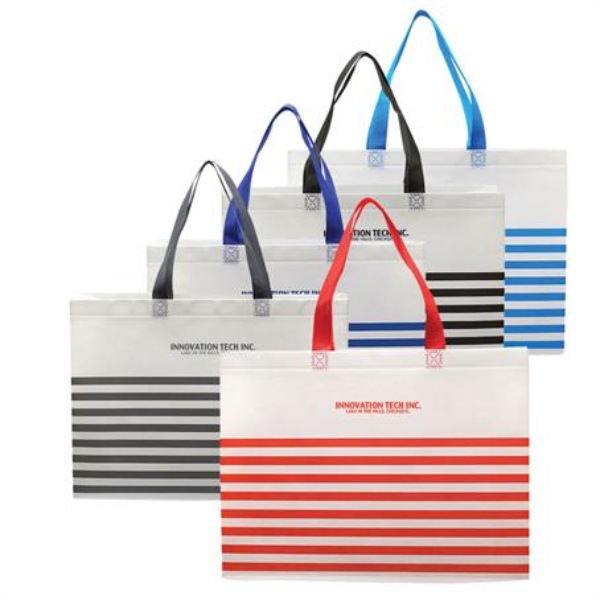 Striped Seaside Tote Bags