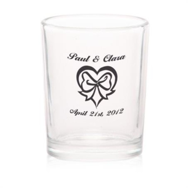 3oz Votive Glass Candle Holders W/ Custom Print