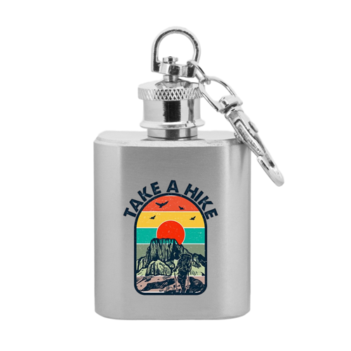 1 oz Stainless Steel Azalea Hip Flasks