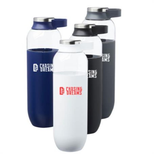 27 oz. Custom Strike Plastic Water Bottles with Carrier Handle