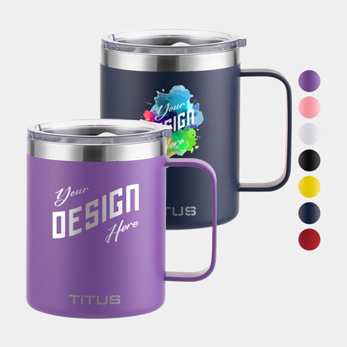 Premium 12 oz TiTUS® Double Wall Stainless Steel Custom Insulated Mug