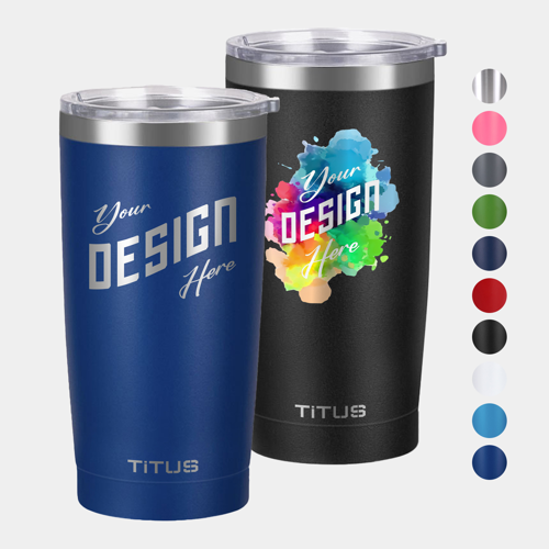 Premium 20 oz TiTUS® Double Wall Customizable Stainless Steel Insulated Tumbler