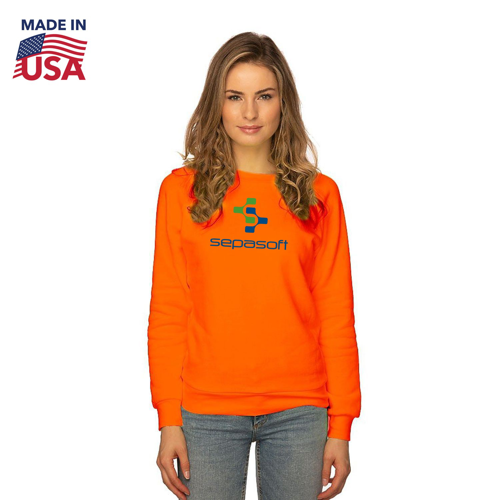 USA Made Women’s Fashion Fleece Neon Raglan Sweatshirt/ Custom Logo