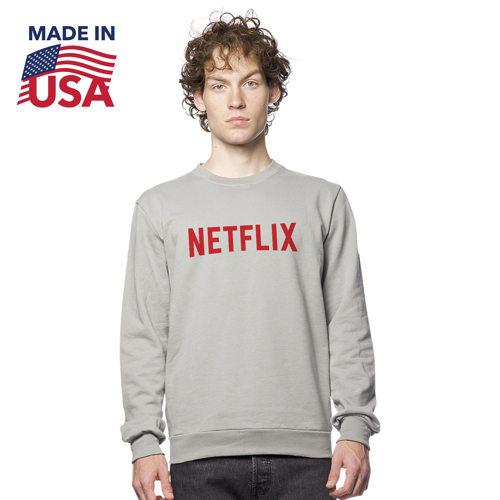 Unisex USA Made Cotton Crew Neck Sweatshirt w/ Custom Logo