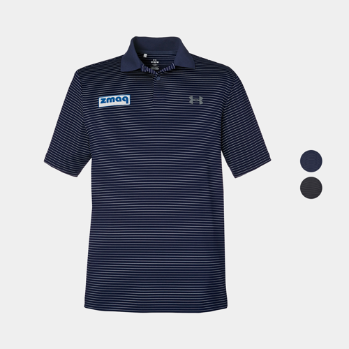 Under Armour Men's 3.0 Striped Perf Polo w/ Custom Logo