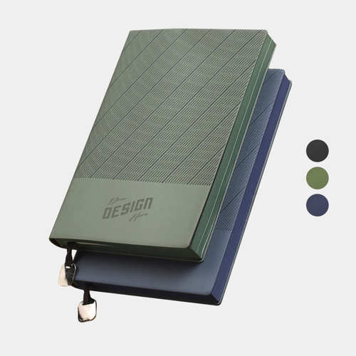 TiTUS® Executive Corduroy PU Lather A5 Notebook w/ Metal Bookmark
