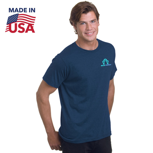Super Soft USA-Made Fine Jersey Crew T-Shirt w/ Custom Logo