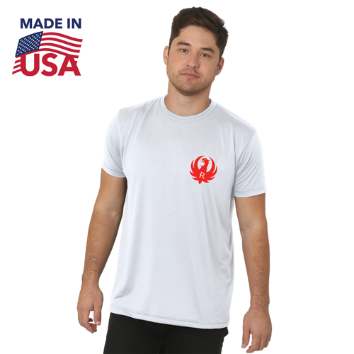 USA-Made 100% Poly Crew Performance Tee Shirt w/ Custom Logo
