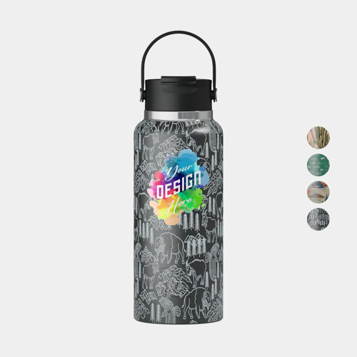32 oz RTIC® Wild Flavored Stainless Steel Ceramic Lined Outback Water Bottle w/ Custom Logo