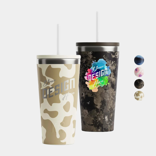 Spring Flavored 20 Oz RTIC® Tumbler with Ceramic lining and Straw w/ Custom Logo