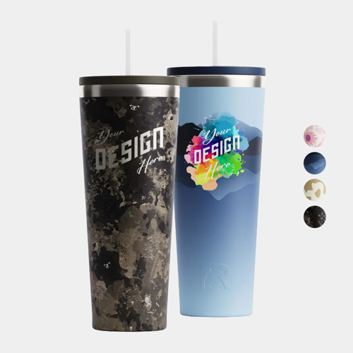 Spring Flavored 28 oz RTIC® Tumbler with Ceramic lining and Straw w/ Custom Logo