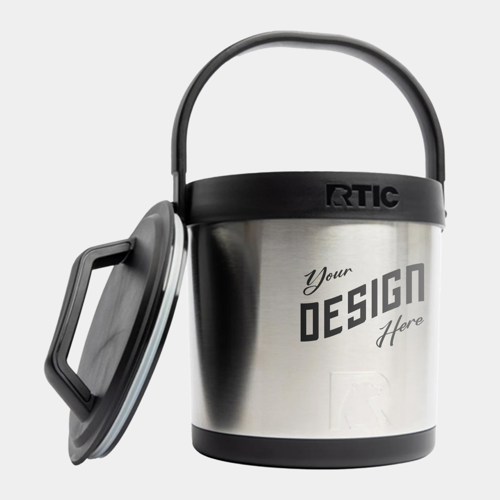 100 oz. RTIC® Stainless Steel Vacuum Insulated Ice Bucket w/ Custom Logo