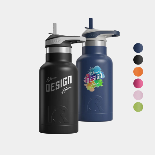 Custom Printed 12 oz. RTIC® Stainless Steel Vacuum Insulated Cub Water Bottle w/ Straw Lid
