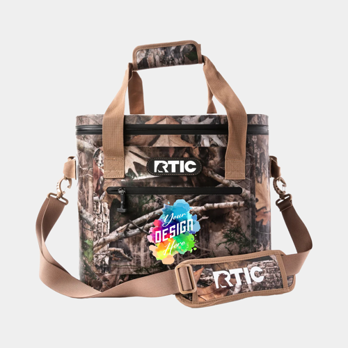 12-Can RTIC® Soft Pack Insulated Kanati Camo Cooler Bag (11" x 11") w/ Custom Logo