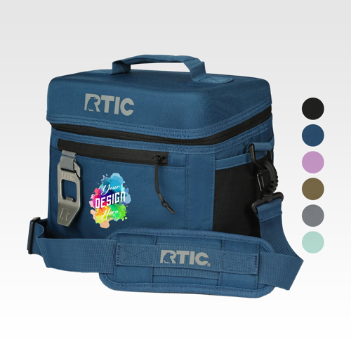 8-Can RTIC® Soft Pack Insulated Cooler Bag (10" x 8.5") w/ Bottle Opener & Custom Logo