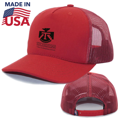 True American Made 5-Panel Matching Mesh Trucker Cap w/ Custom Logo