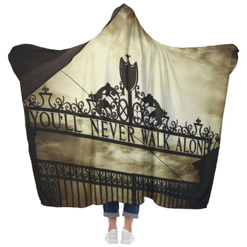 40" x 60" Hooded Sherpa Crystal Velvet Custom Sublimation Cloak Blanket
