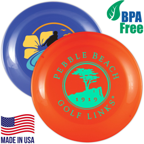 BPA Free USA Made 9.25" Plastic Flying Disc w/ Custom Logo