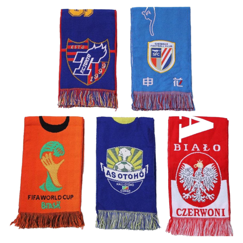 Acrylic Warm Woven Scarf w/ Tassel & Custom Logo