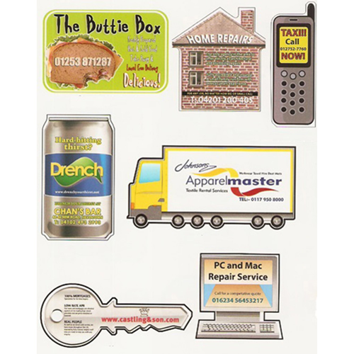 2" x 2" 20 mil Custom Die cut High-quality and durable magnets