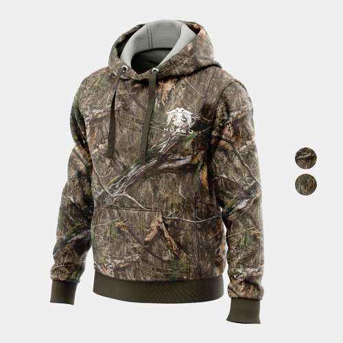 Mossy Oak® Men's 8.2 oz. Polar Fleece Pullover Hoodie w/ Kangaroo Pocket & Custom Logo