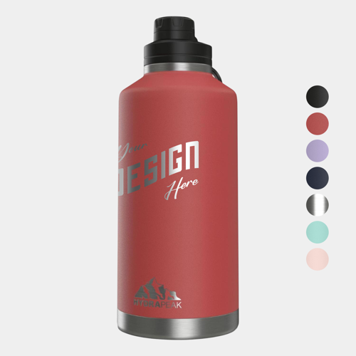 72 oz Hydrapeak® Stainless Steel Insulated Active Water Bottle w/ Chug Lid & Custom Logo