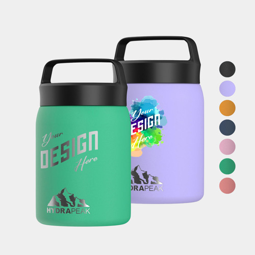 18 oz Hydrapeak® Stainless Steel Insulated Thermos Food Jar w/ Custom Logo