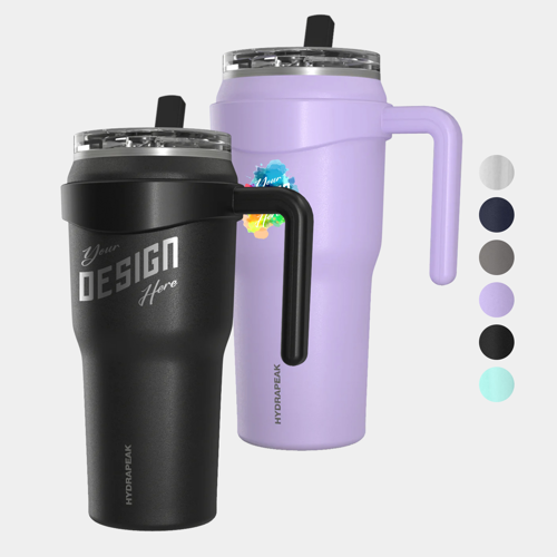 40 oz Hydrapeak® Stainless Steel Insulated Roadster Tumbler w/ Straw Lid w/ Custom Logo