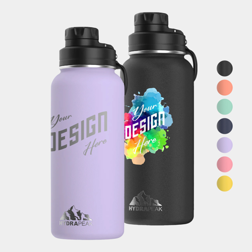 32 oz Hydrapeak® Stainless Steel Insulated Water Bottle w/ Custom Logo