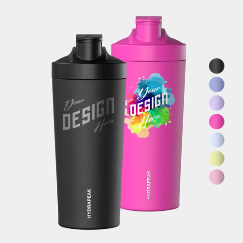 26 oz Hydrapeak® Stainless Steel Cocktail Shaker Bottle w/ Custom Logo
