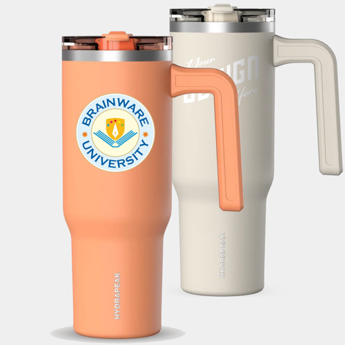 32 oz Hydrapeak® Stainless Steel Insulated Tumbler w/ Handle and Straw Lid