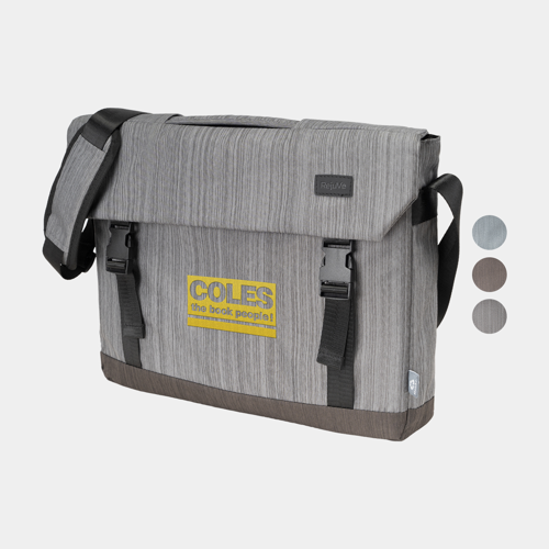 RejuVe® ELEMENT Recycled Heather Modern Sleek Executive Laptop Brief Bag w/ Custom Logo