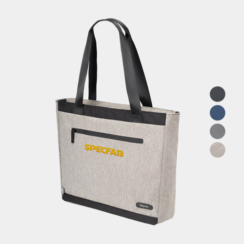 RejuVe® MILANO Recycled Heather Executive Tote Bag w/ Custom Logo