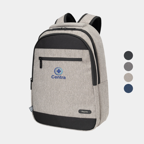 RejuVe® MILANO Recycled Heather Executive Business Backpack w/ Custom Logo