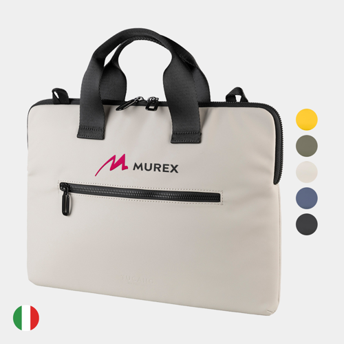 TUCANO® - Italy Modern Sporty Waterproof Executive 15" Laptop Bag w/ Custom Logo