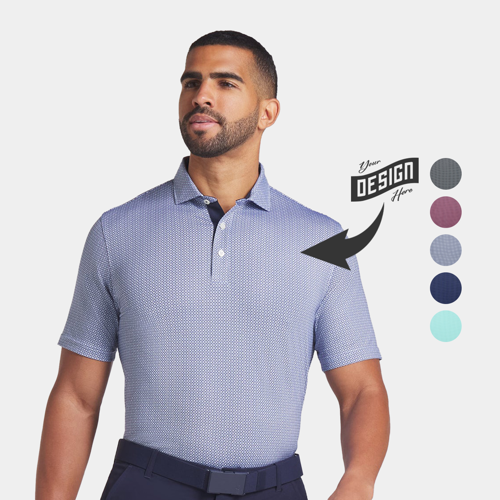 PUMA® MATTR Tile UPF 40+ Men's Golf Polo Shirt w/ Custom Logo
