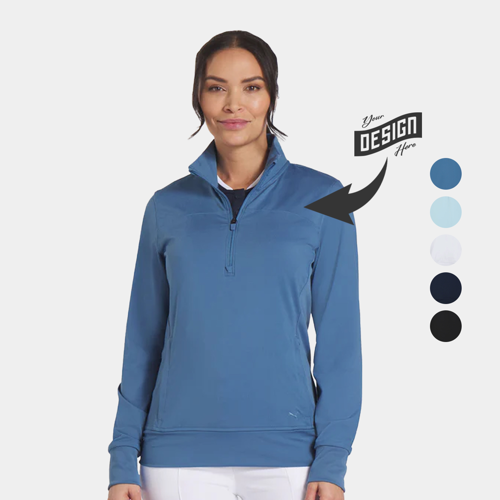 PUMA® CLOUDSPUN Isla UPF 40+ Women's Golf 1/4 Zip w/ Custom Logo